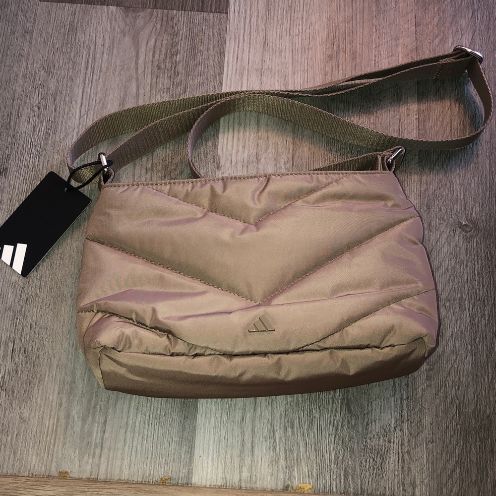 adidas Performance 100% Polyester Quilted 2 Crossbody Bag Color Khaki Six NWT